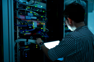 Engineer fixing server