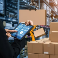 Tablet controlling warehouse automation