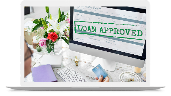 loan approved application form concept